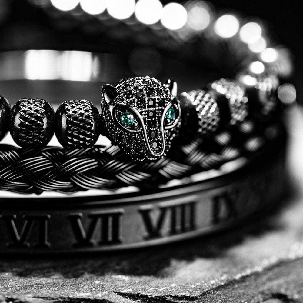 Kit de 3 Pulseiras LUXURY PANTHER - Aço Inox banhadas a Ouro e Prata Cravejadas com Cristais De Zircônia [Últimas peças em promoção!] - Lojas Promorin