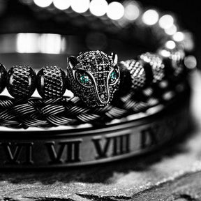 Kit de 3 Pulseiras LUXURY PANTHER - Aço Inox banhadas a Ouro e Prata Cravejadas com Cristais De Zircônia [Últimas peças em promoção!] - Lojas Promorin