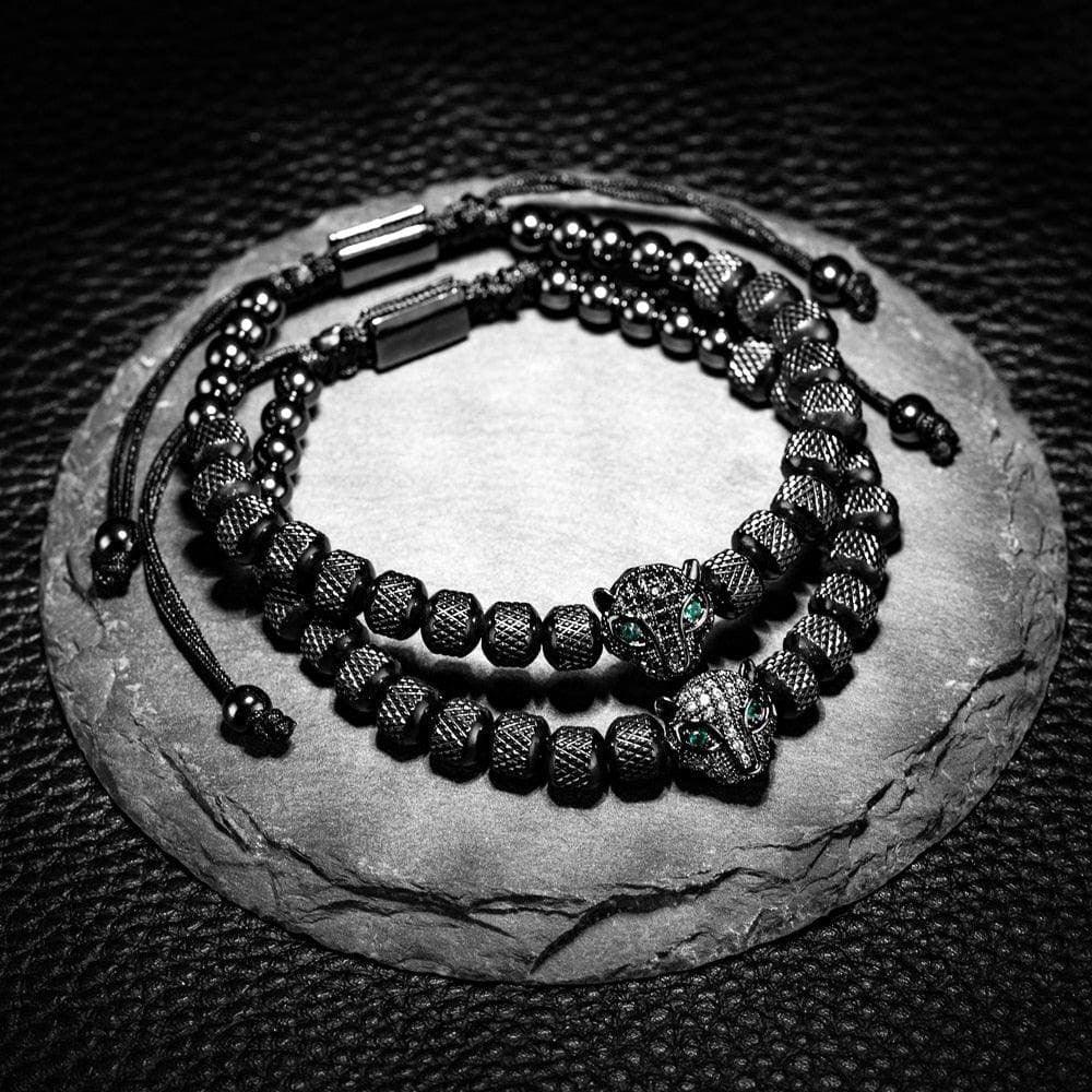 Kit de 3 Pulseiras LUXURY PANTHER - Aço Inox banhadas a Ouro e Prata Cravejadas com Cristais De Zircônia [Últimas peças em promoção!] - Lojas Promorin