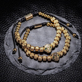 Kit de 3 Pulseiras LUXURY PANTHER - Aço Inox banhadas a Ouro e Prata Cravejadas com Cristais De Zircônia [Últimas peças em promoção!] - Lojas Promorin