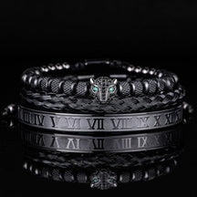 Kit de 3 Pulseiras LUXURY PANTHER - Aço Inox banhadas a Ouro e Prata Cravejadas com Cristais De Zircônia [Últimas peças em promoção!] - Lojas Promorin