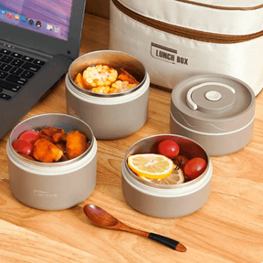 Kit Potes Térmicos LunchBox + Lancheira e Talheres de BRINDE - Lojas Promorin