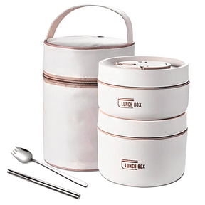 Kit Potes Térmicos LunchBox + Lancheira e Talheres de BRINDE - Lojas Promorin