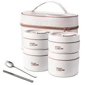 Kit Potes Térmicos LunchBox + Lancheira e Talheres de BRINDE - Lojas Promorin