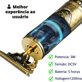 Máquina de Barbear Profissional UltraBarber® + 4 Pentes de Brinde - Lojas Promorin