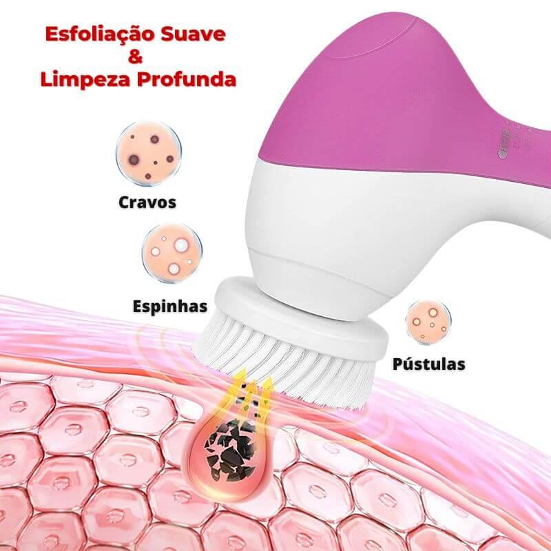 Massageador Elétrico Derma Spa - Aparelho de Esfoliação e Limpeza Facial - Lojas Promorin