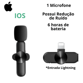Microfone Profissional De Lapela Sem Fio Speaker® - Lojas Promorin