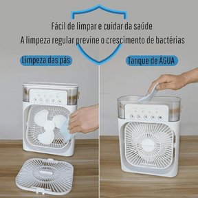 Mini Ar Condicionado e Umidificador Portátil 4 em 1 Fresh Wind - Lojas Promorin