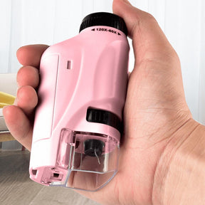 Mini Microscópio Portátil MUNDO CIÊNCIA - Brincadeira Educativa Para Crianças - Lojas Promorin