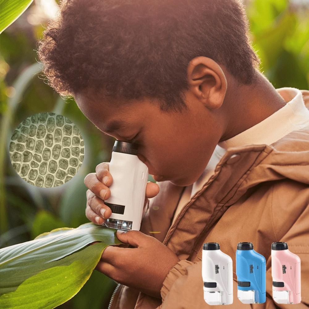 Mini Microscópio Portátil MUNDO CIÊNCIA - Brincadeira Educativa Para Crianças - Lojas Promorin