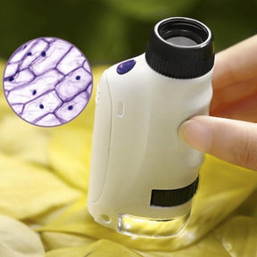 Mini Microscópio Portátil MUNDO CIÊNCIA - Brincadeira Educativa Para Crianças - Lojas Promorin