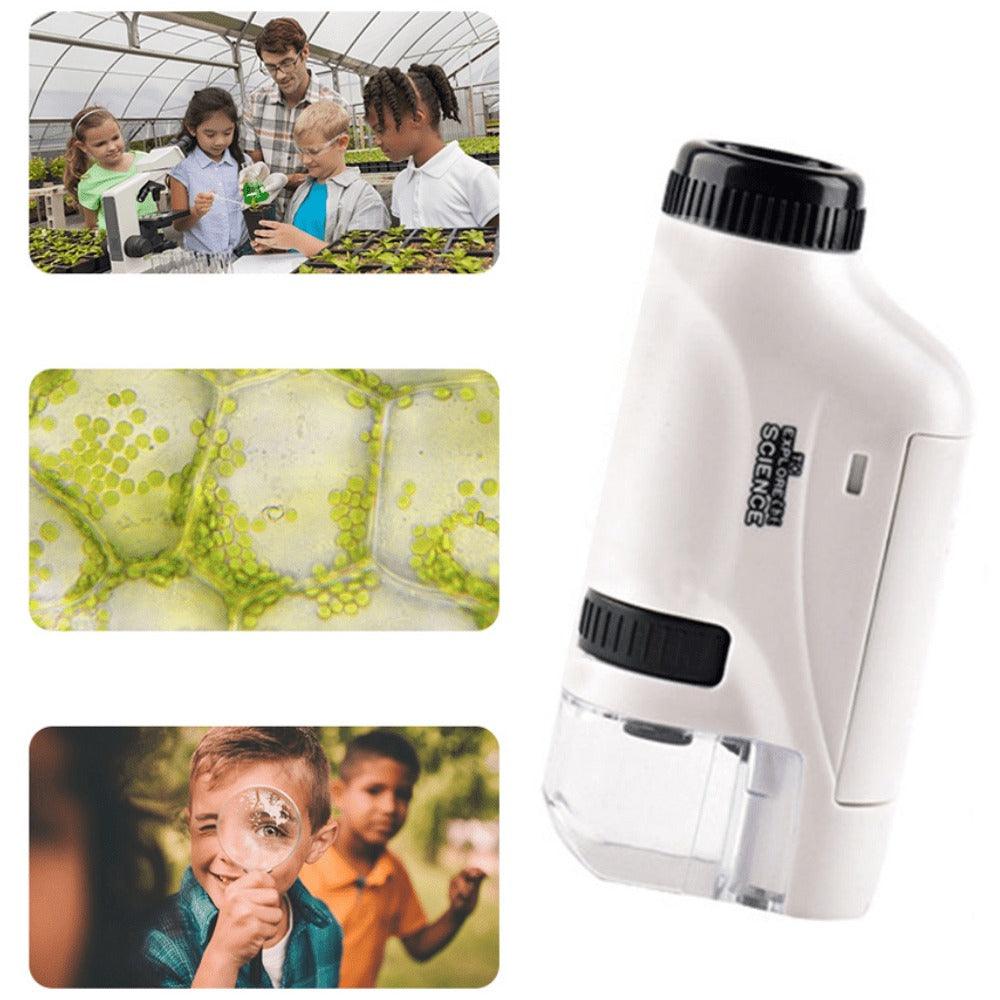 Mini Microscópio Portátil MUNDO CIÊNCIA - Brincadeira Educativa Para Crianças - Lojas Promorin