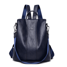 Mochila Feminina Anti Furto de Couro Carolina™ - Lojas Promorin