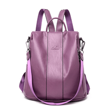 Mochila Feminina Anti Furto de Couro Carolina™ - Lojas Promorin