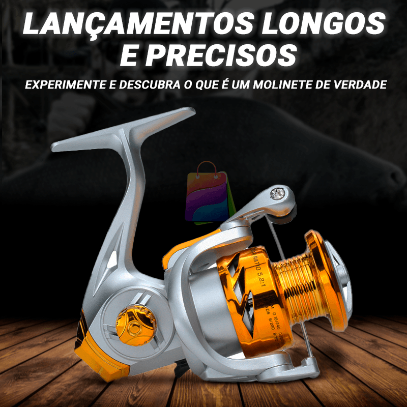 Molinete Profissional de Pesca com 12Kg Drag | Golden Fish - Lojas Promorin