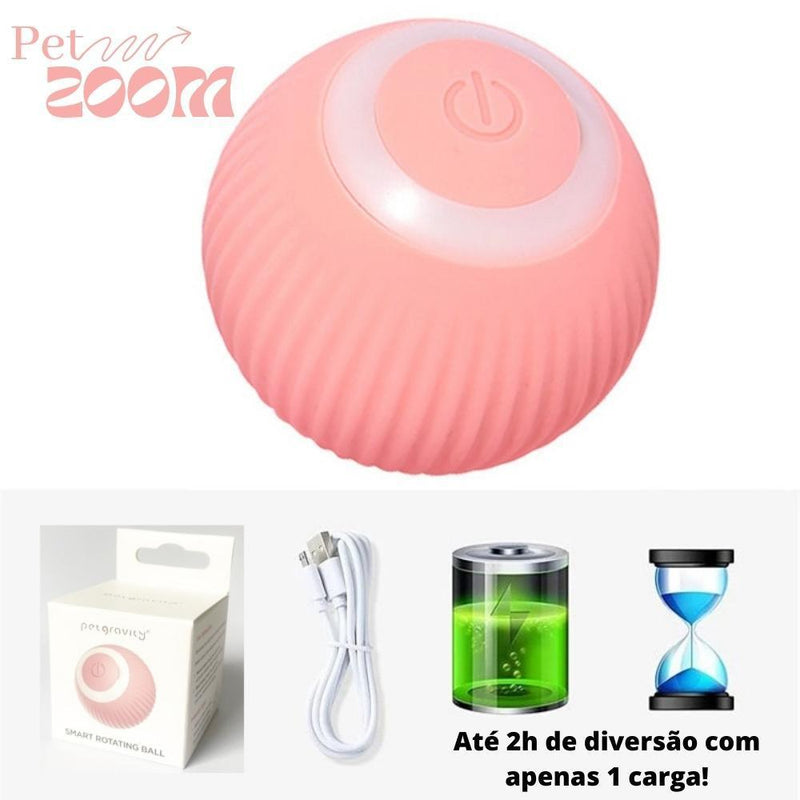Pet ZOOM - Bolinha elétrica automática que se move sozinha, interativa, para Gatos e Cachorros Pequenos - Lojas Promorin