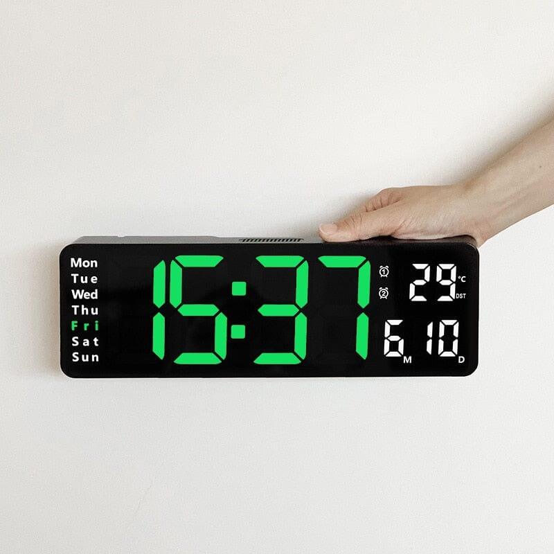 Relógio Digital de Parede com Controle Remoto e Alarme - Lojas Promorin