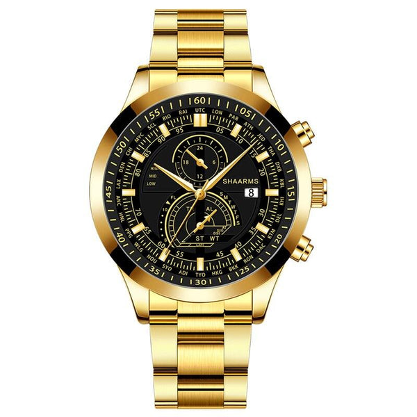Relógio Masculino Gold Luxo com Pulseira de BRINDE! - Lojas Promorin