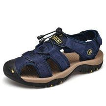 Sandália de Couro Masculina Ortopédica Antiderrapante - Lojas Promorin