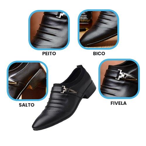 Sapato Social Masculino de Couro com Fivela - Lojas Promorin