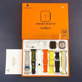 SmartWatch - Serie 9 Ultra [Kit: 7 Pulseiras + Case] - Lojas Promorin