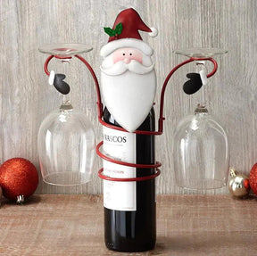 Suporte de Vinho Bonecos Natalino - Lojas Promorin