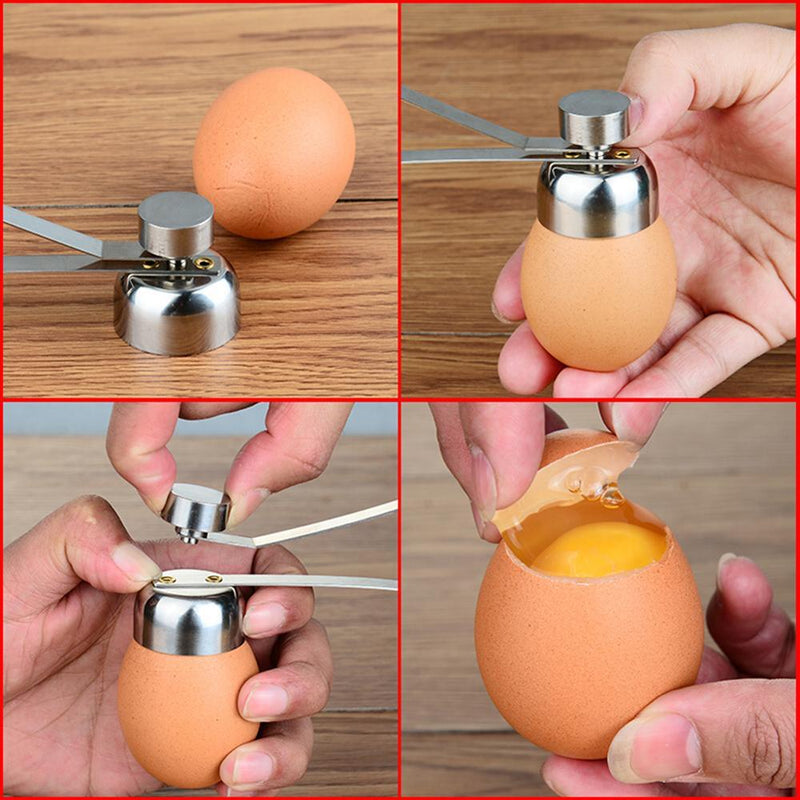 Tesoura / abridor de casca / cortador de ovo cozido ou cru de metal - Lojas Promorin
